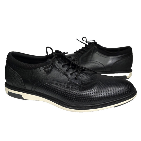 Aldo Shumen Lace-Up Faux Leather Oxfords Sneaker Men 11 M Black Comfort Office - Picture 3 of 11